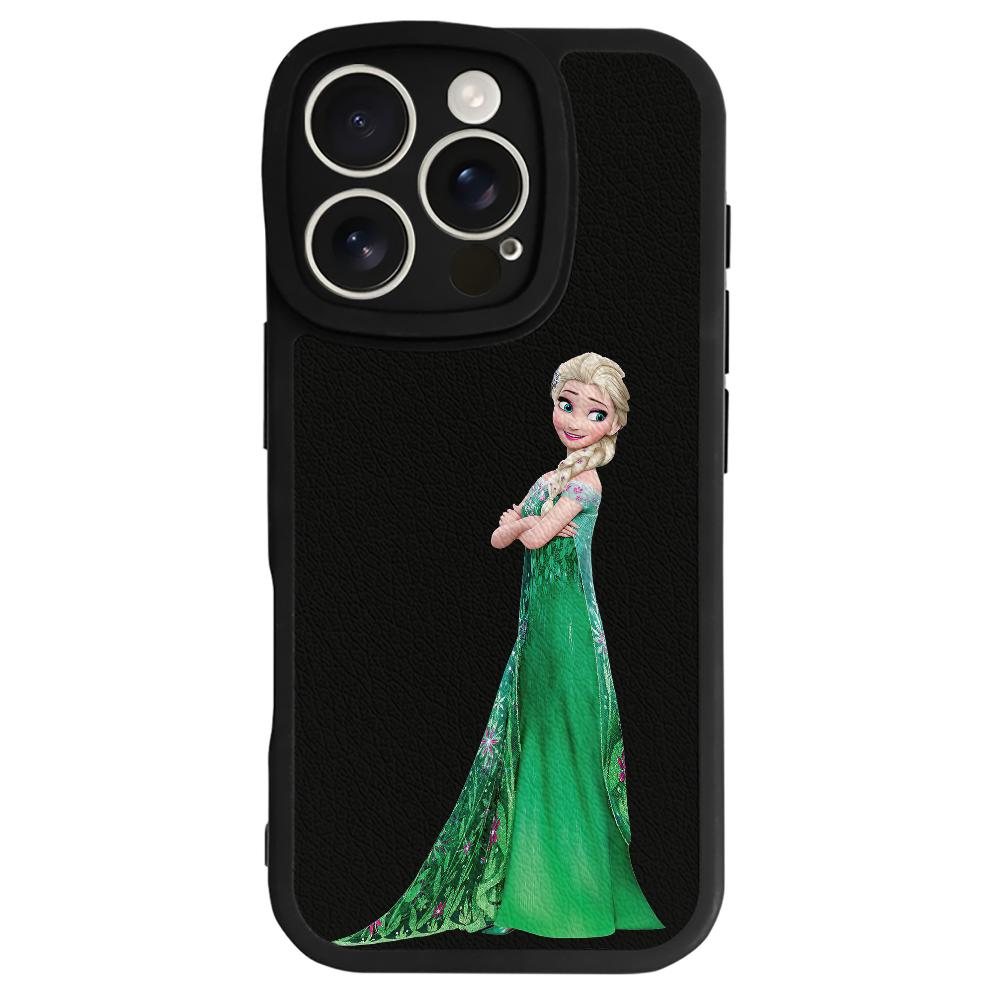 （画像用） アナと雪の女王 アンナ エルサ Frozen Anna Elsa 【iPhone 16シリーズ対応】シリコンスマホケース（レザー調） 材質：シリコン